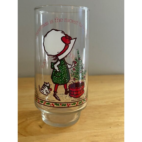 Holly Hobbie Coca-Cola Christmas Glass Limited Edition American Greetings Corp - Picture 7 of 9